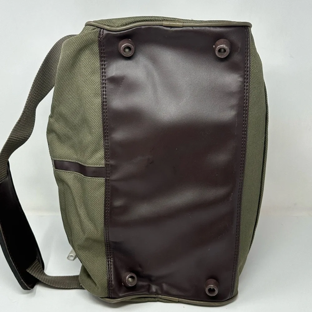 Vintage American Tourister 14”x10”x7” Luggage Carry On Duffle Bag Green Z2